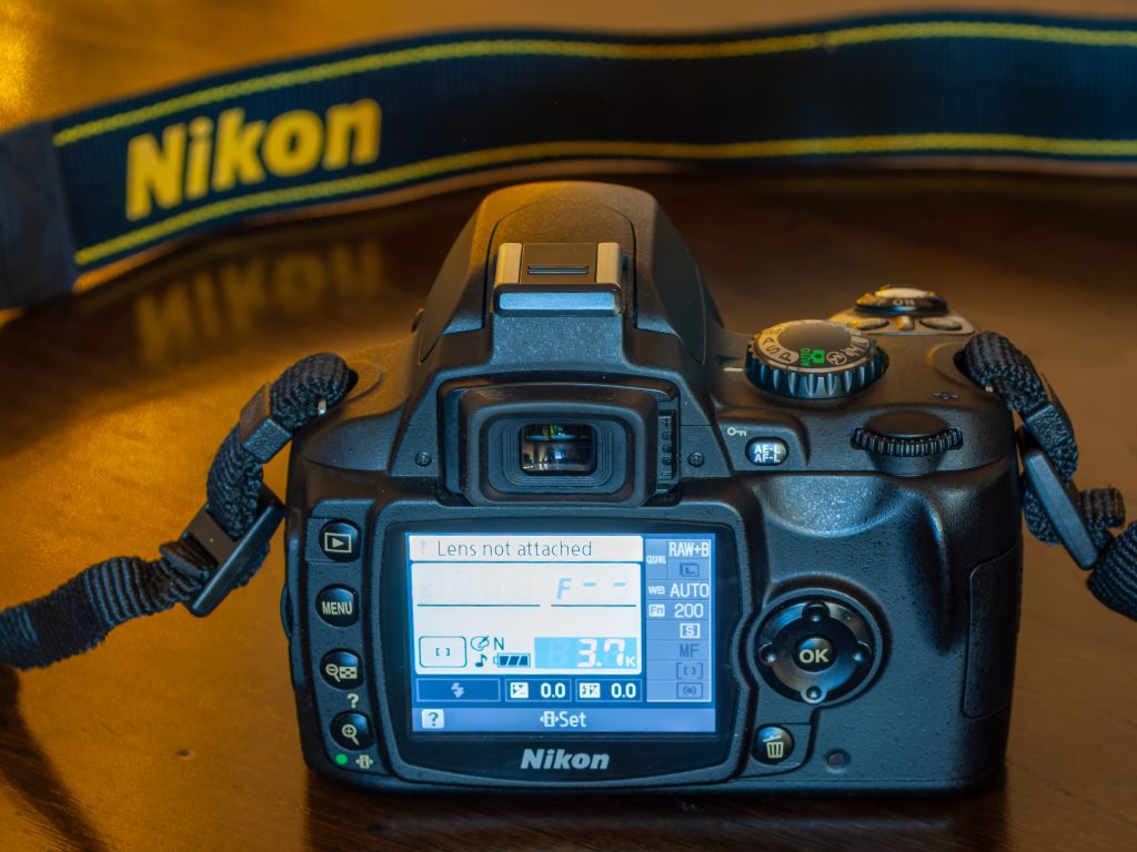 Nikon D40 rear screen and controls